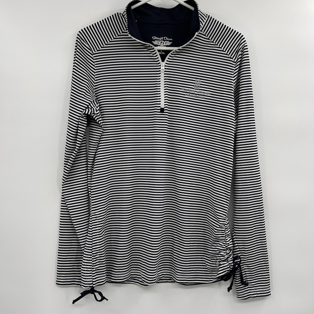 Straight Down Womens 1/4 Zip Pullover Size L Ritz Carlton Bachelor‎ Gulch Golf